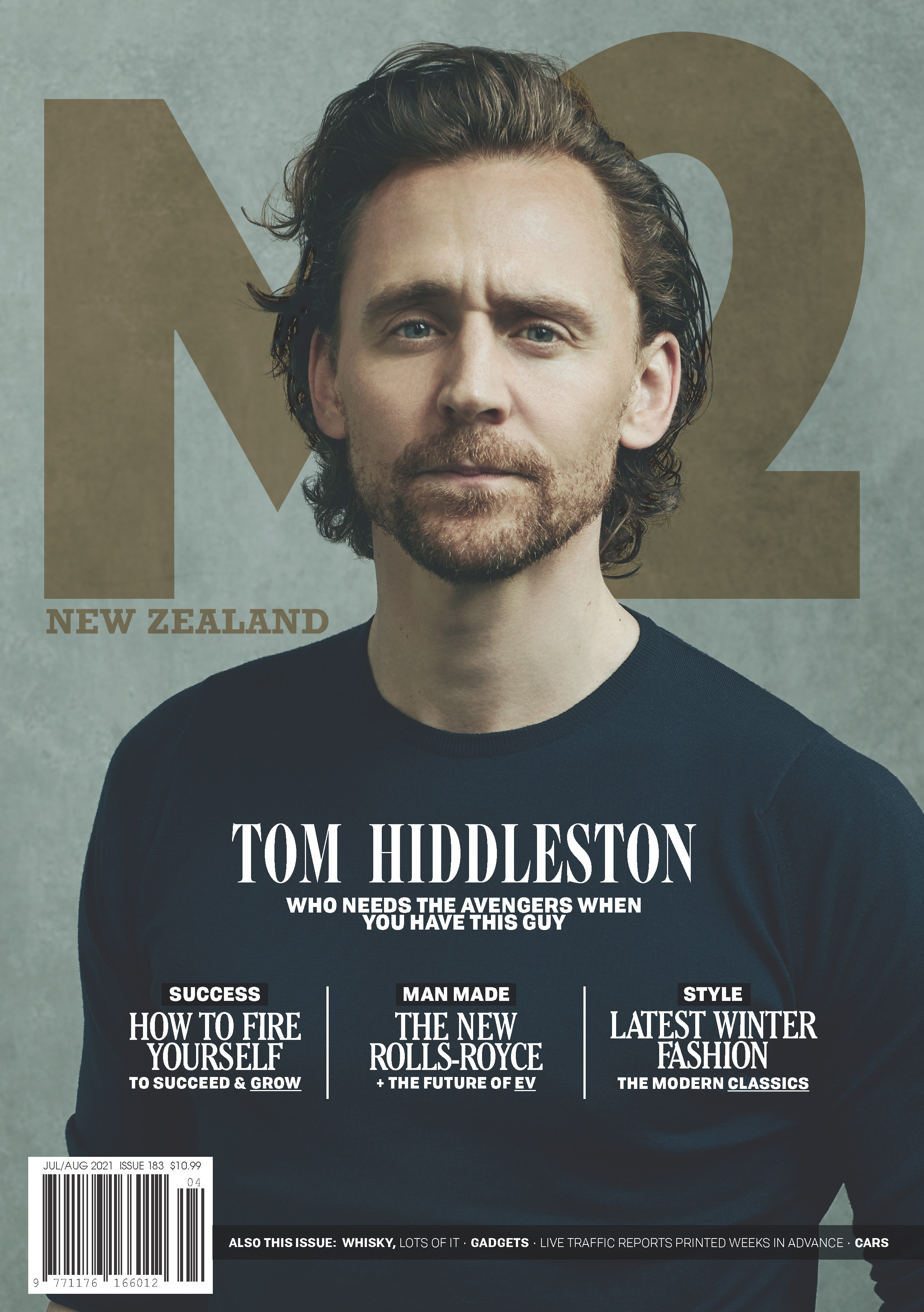 Tom Hiddleston in M2 Australia July August 2021
